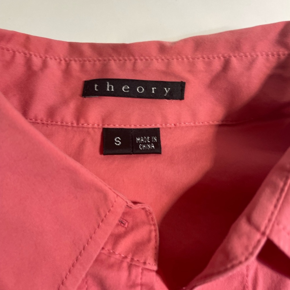 Theory Coral Buttondown